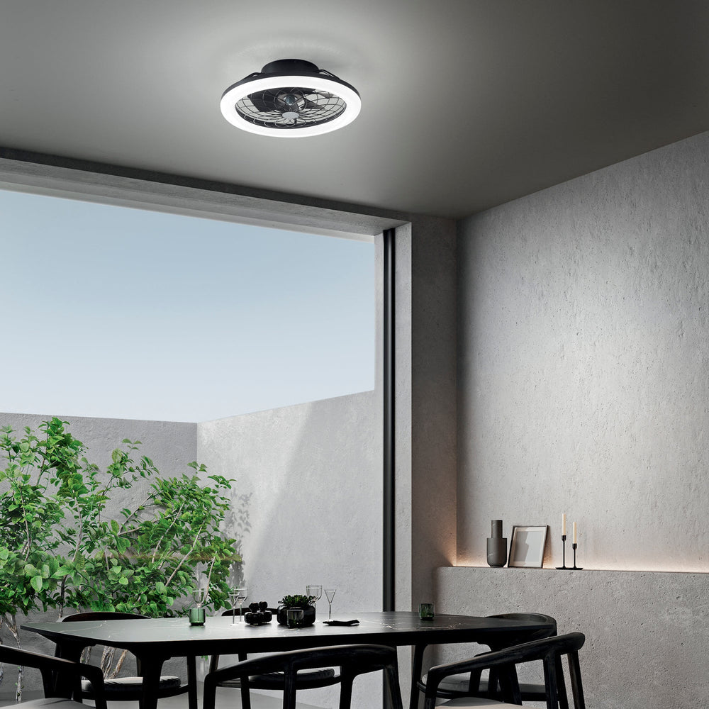 Ventilatore da soffitto 36mq bianco o nero con luce led dimmerabile