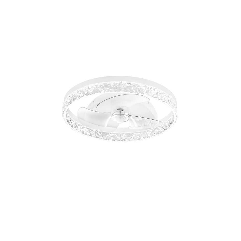 Plafoniera elegante con ventilatore e cornice diamantata