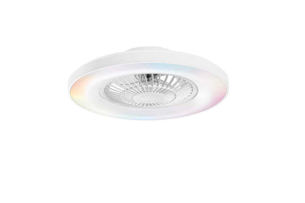 Ventilatore da soffitto a plafoniera pale trasparenti 6 velocità con telecomando
