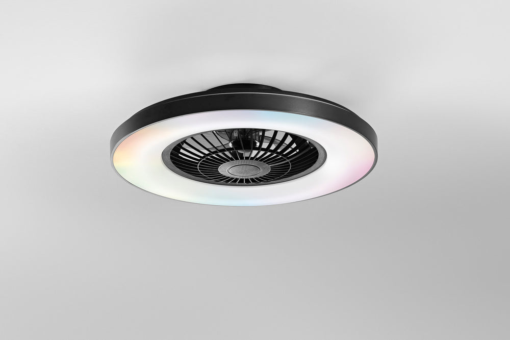 Ventilatore da soffitto a plafoniera pale trasparenti 6 velocità con telecomando