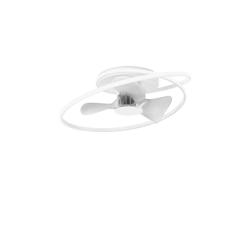 Plafoniera con ventilatore bianco con luce led dimmerabile e RGB