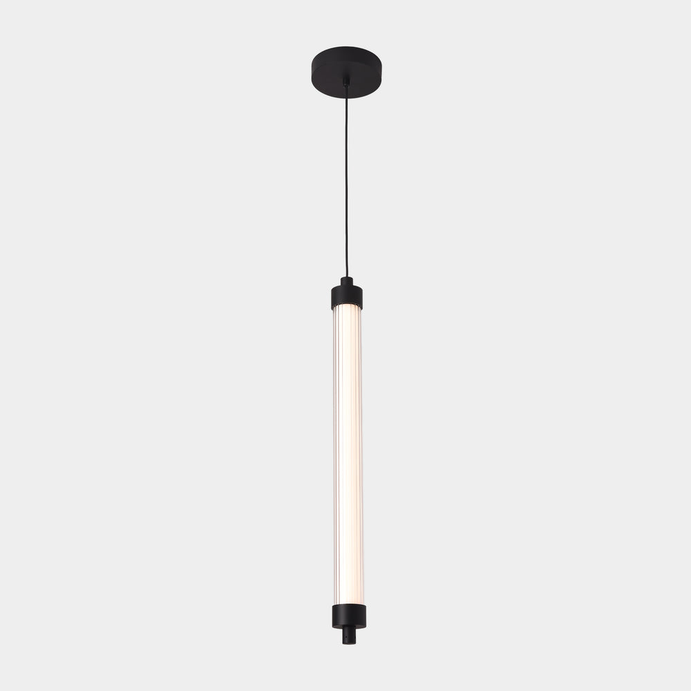 Sospensione singola led dimmerabile struttura nera