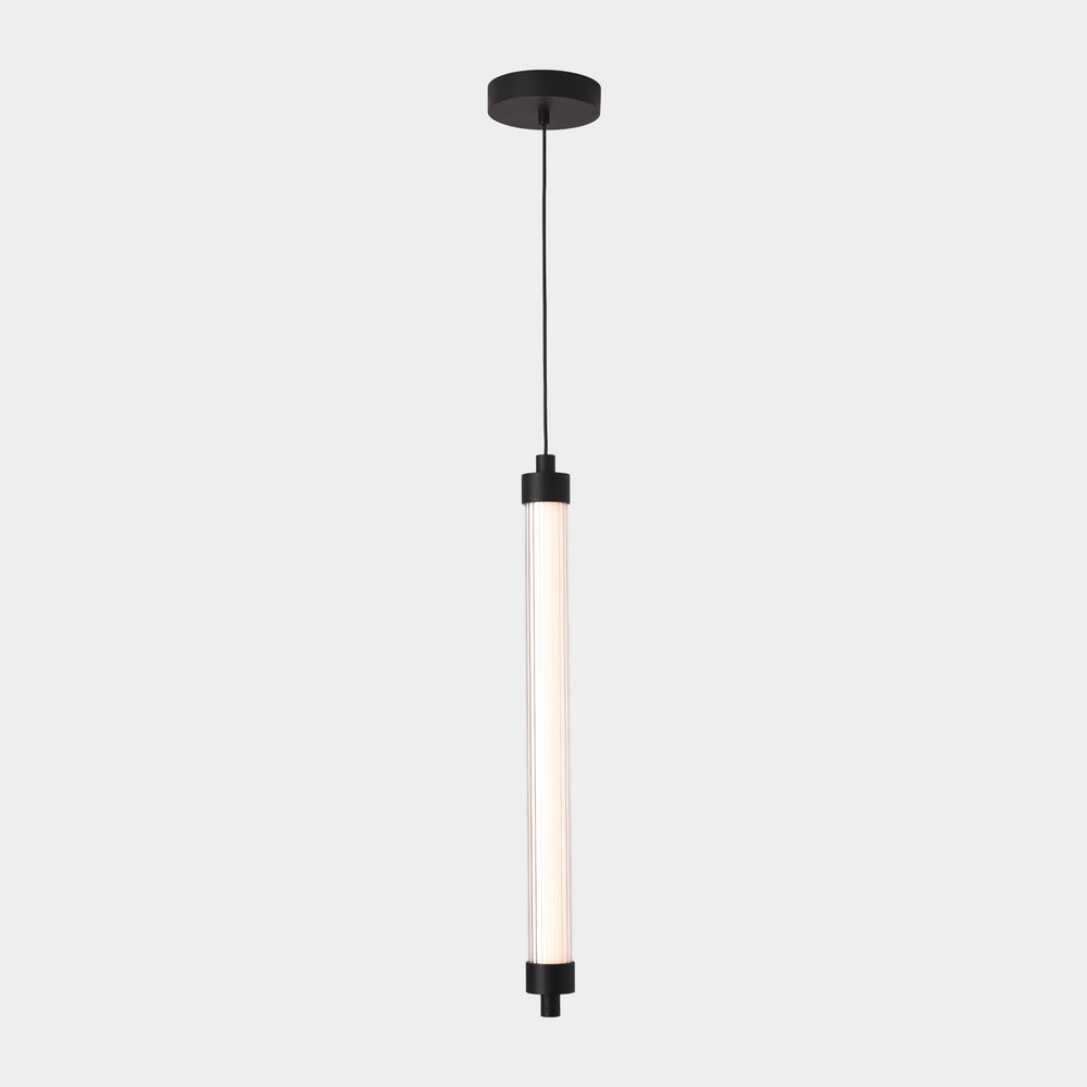 Sospensione singola led dimmerabile struttura nera