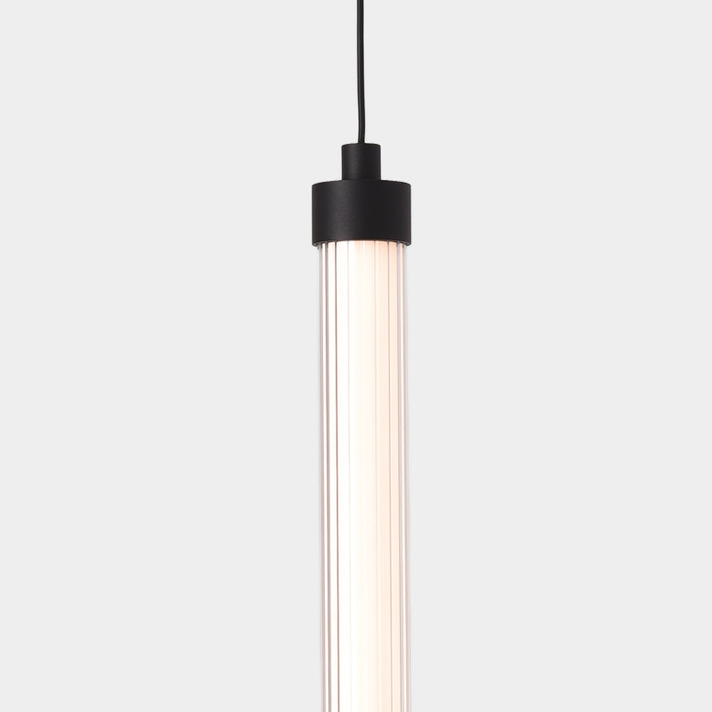 Sospensione singola led dimmerabile struttura nera