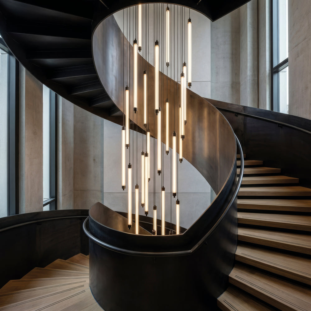Sospensione singola led dimmerabile struttura nera