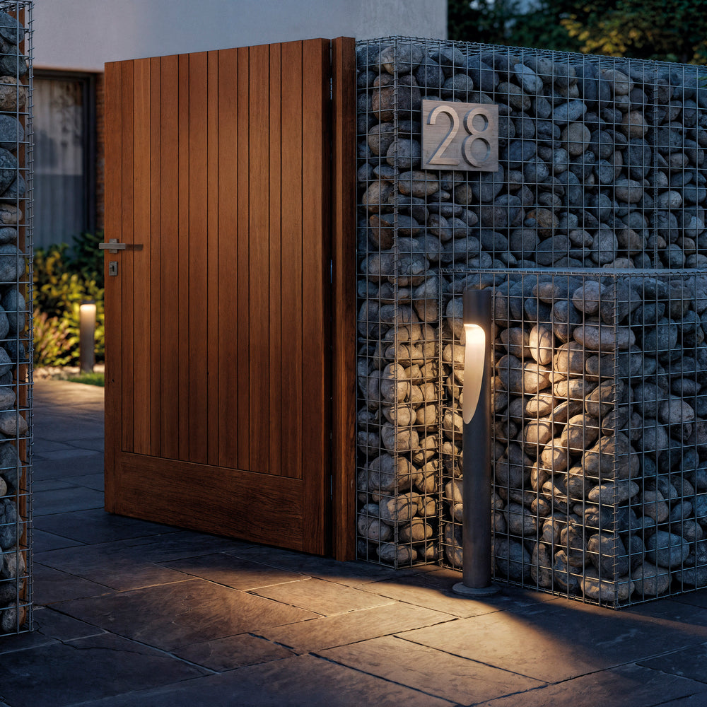Palo da giardino antracite moderno in alluminio da esterno led 5,5w