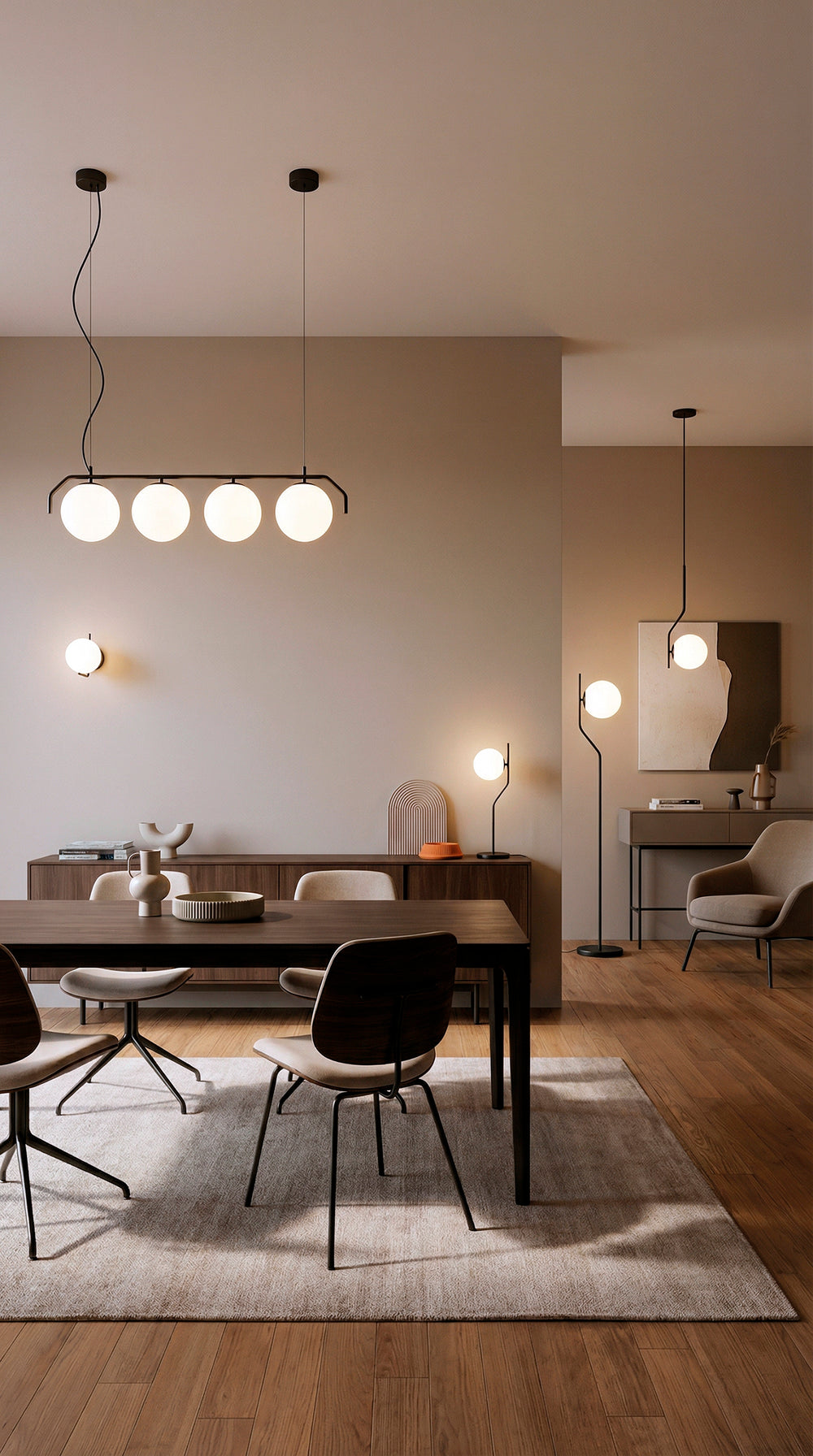 Piantana da terra elegante e moderna oro o nera
