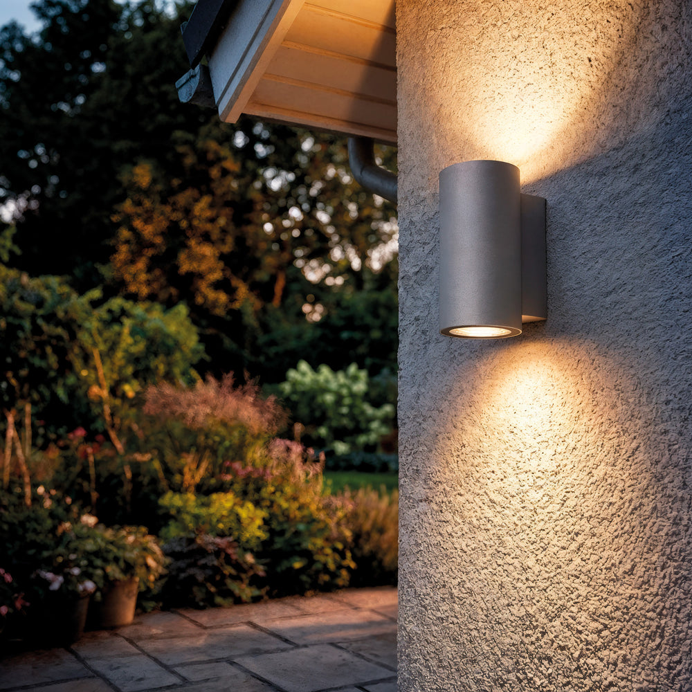 Applique per esterno doppia emissione sopra e sotto led antracite