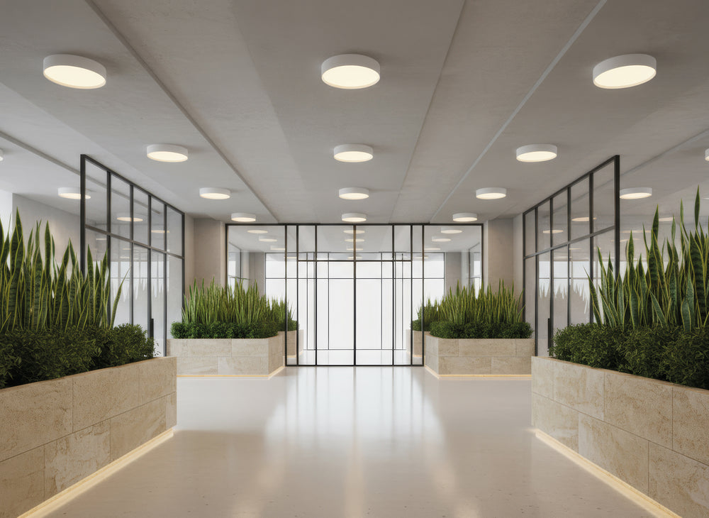 Plafoniera da soffitto rotonda minimalista led bianca moderna