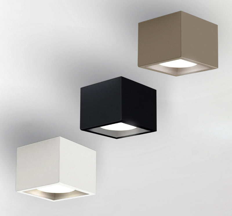 Faretto da soffitto singolo moderno sabbia nero bianco larghezza 10cm
