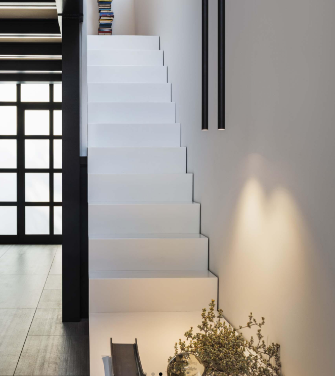 Sospensione moderna con led Diametro 3cm ottone nero e bianco