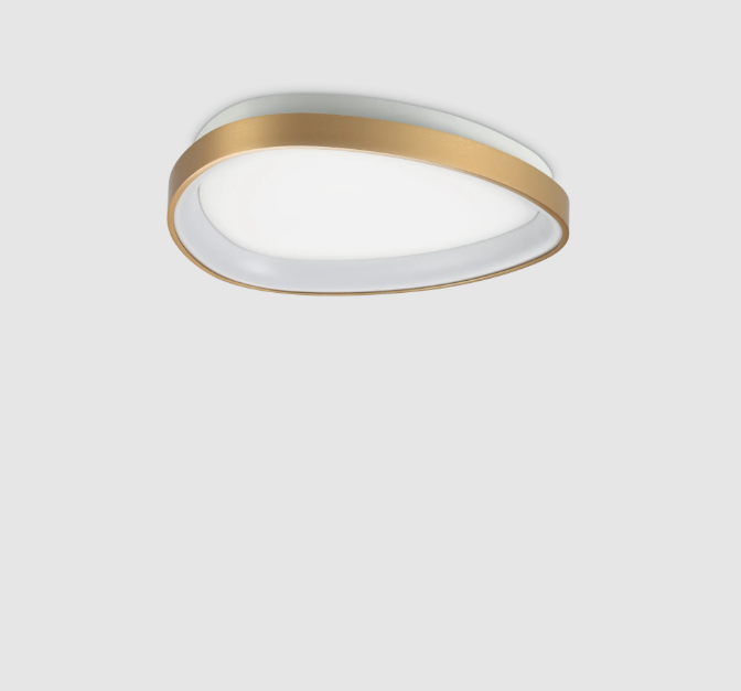 Plafoniera led per bagno in metallo nero bianco o ottone diametro 42,5cm