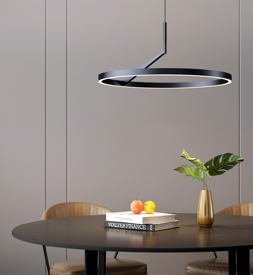 Sospensione da soffitto in alluminio moderna diametro 80cm