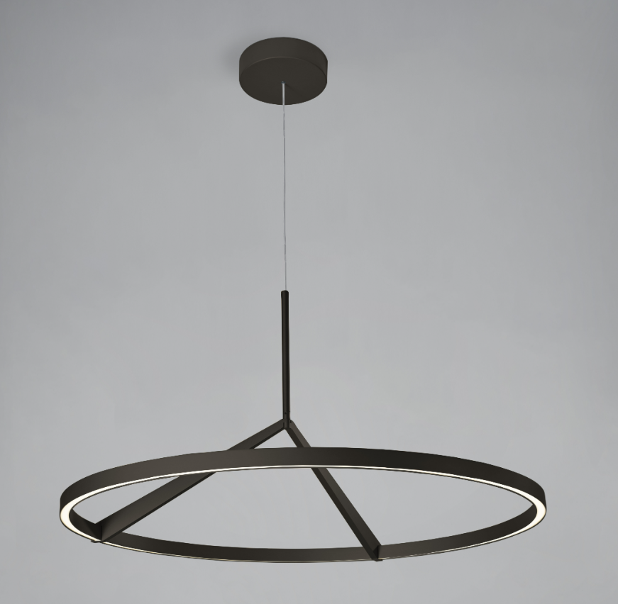 Sospensione da soffitto in alluminio moderna diametro 80cm