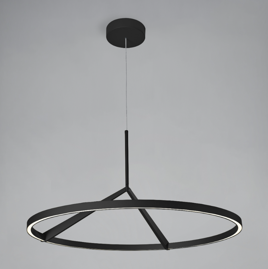 Sospensione da soffitto in alluminio moderna diametro 80cm