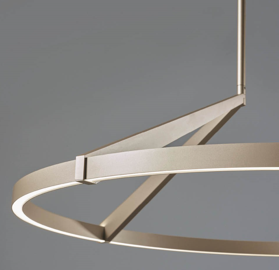 Sospensione da soffitto in alluminio moderna diametro 80cm