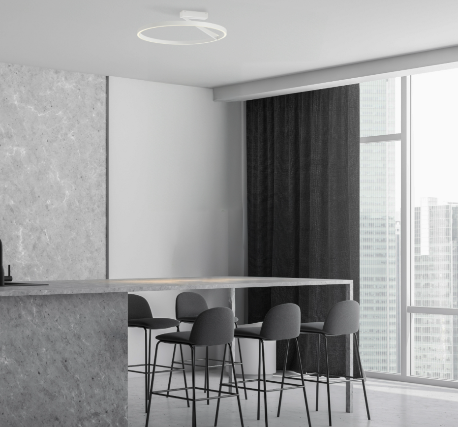 Moderne, dimmbare LED-Deckenleuchte (51 W, 3000–4000 K), Durchmesser 80 cm