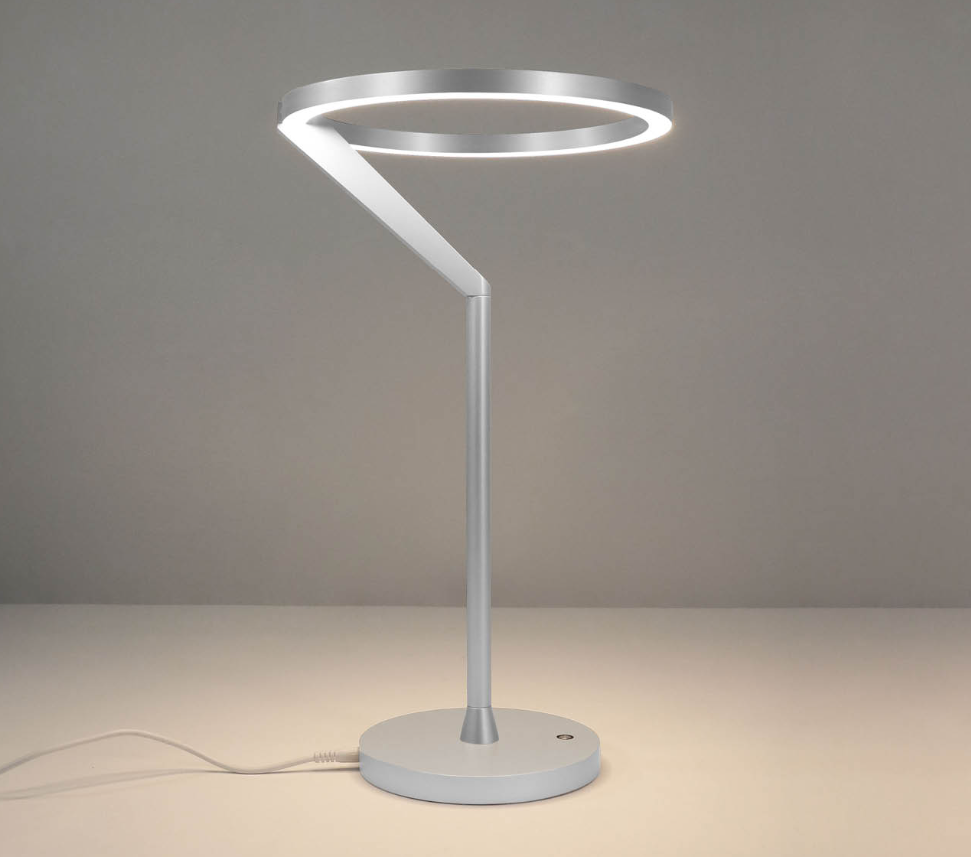 Lampada da tavolo led dimmerabile colore titanio altezza 38cm