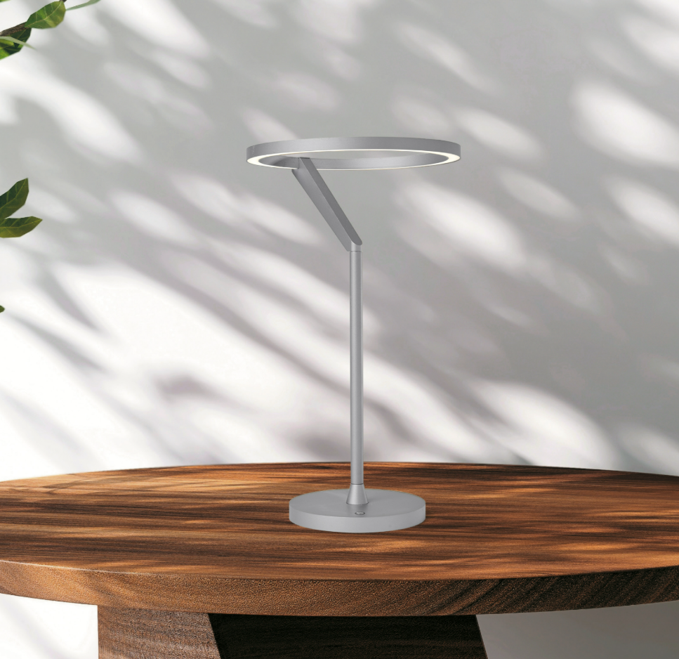 Dimmbare LED-Tischleuchte, titanfarben, Höhe 38 cm