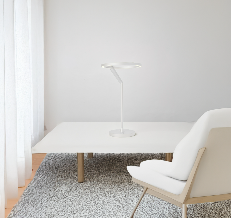 Lampada da tavolo bianca moderna diametro 22cm led 3000k-4000k