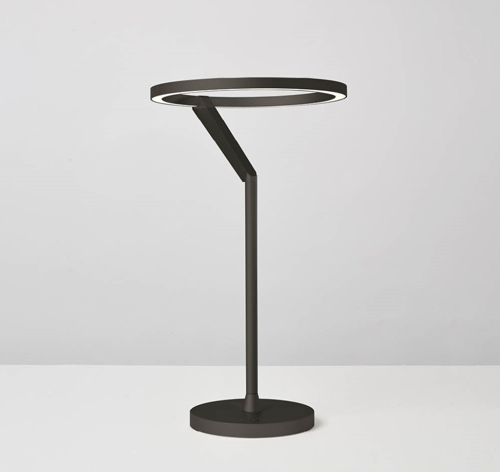 Lampada da tavolo bronzo in alluminio led dimmerabile diametro 22cm