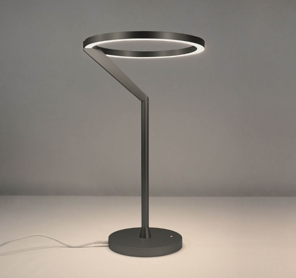 Lampada da tavolo bronzo in alluminio led dimmerabile diametro 22cm