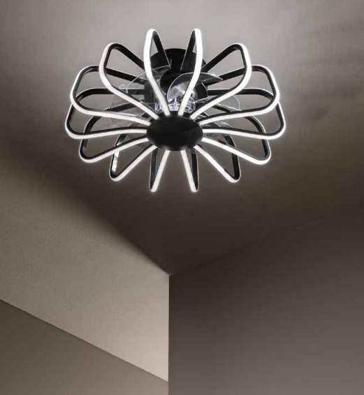 Plafoniera diametro 50cm con luce led e ventilatore aria calda e fredda