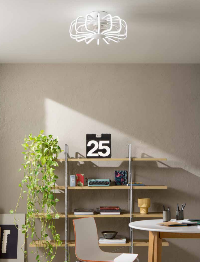 Plafoniera diametro 50cm con luce led e ventilatore aria calda e fredda