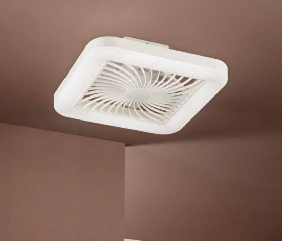 Ventilatore da soffitto bianco con luce led moderno silenzioso con telecomando