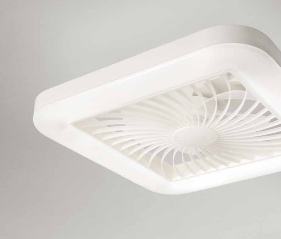 Ventilatore da soffitto bianco con luce led moderno silenzioso con telecomando