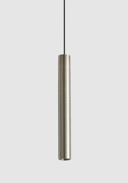 Sospensione moderna con led Diametro 3cm ottone nero e bianco