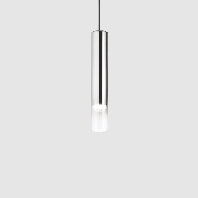 Sospensione moderna in metallo con diametro 6cm e altezza 40cm