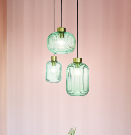 Sospensione per camera da letto verde o fumee diametro 20cm