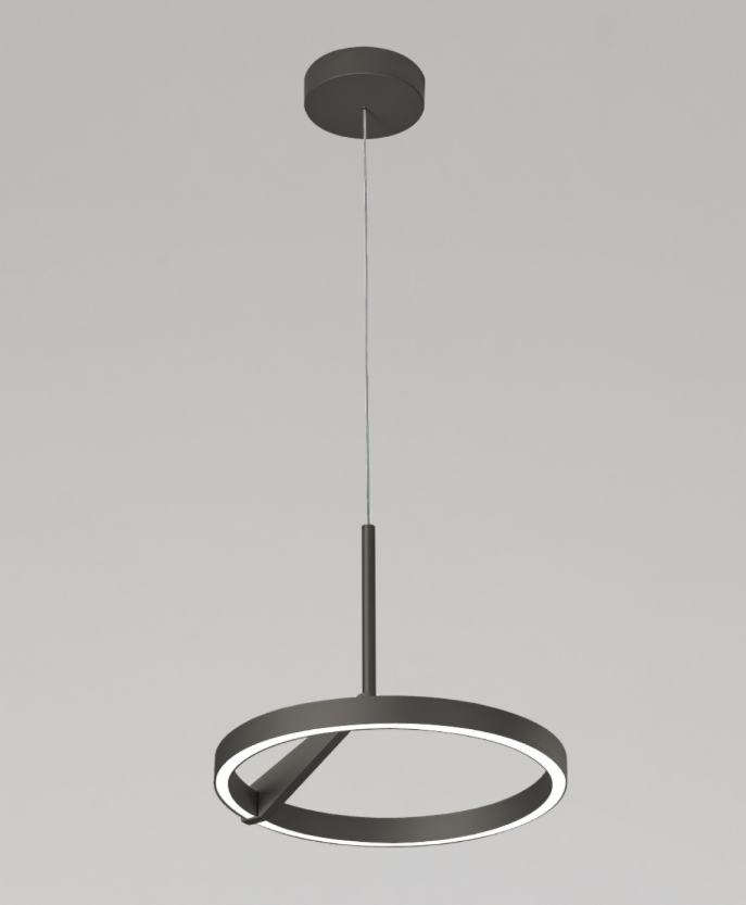 Sospensione per salotto nero titanio bronzo sabbia bianco diametro 33cm