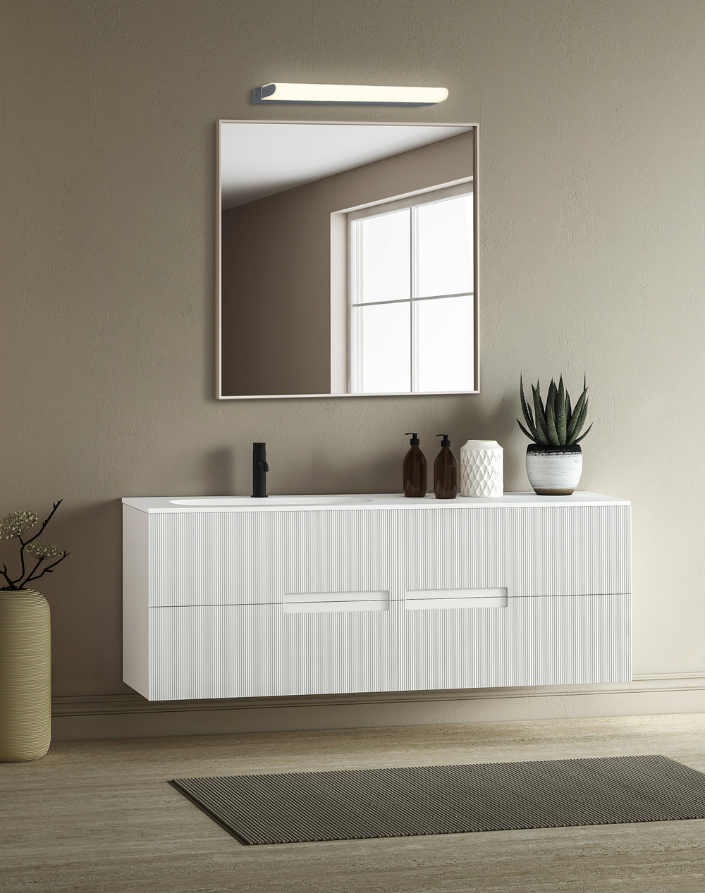 Applique per specchio da bagno led moderna bianca