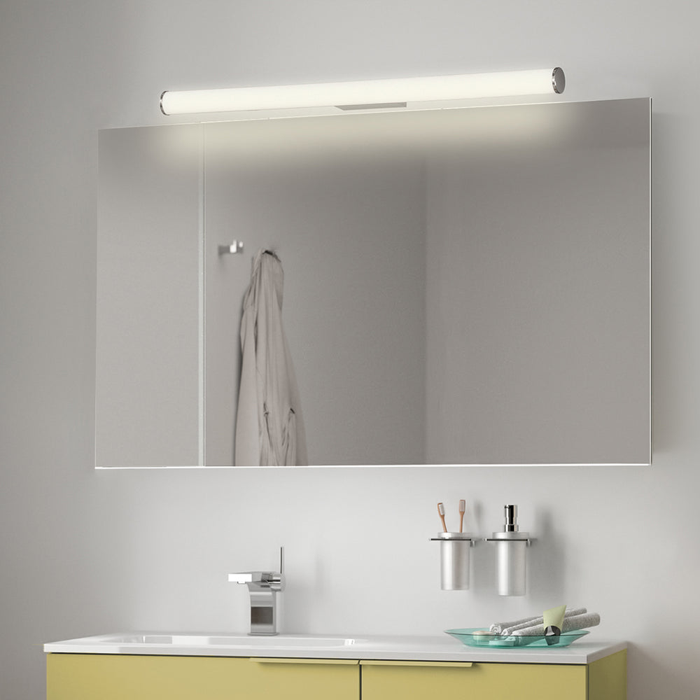 Applique da parete da bagno tubo cromo led larghezza 60cm