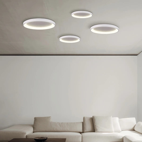 Plafoniera da soffitto led in alluminio nero o bianco 3000k 4000k