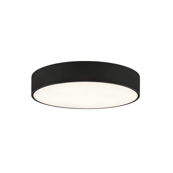 Plafoniera led moderna tonda in metallo oro bianco o nero