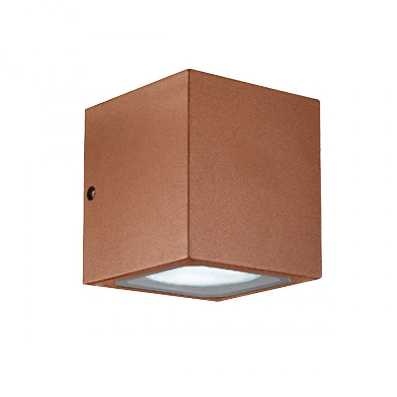 Applique per esterno ip54 cubo GX53 led bianco ruggine grigio antracite