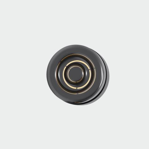 Applique nera led moderna da parete diffusore vetro fumee
