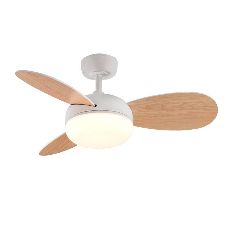 Ventilatore da soffitto con pale reversibili bicolore bianco o faggio