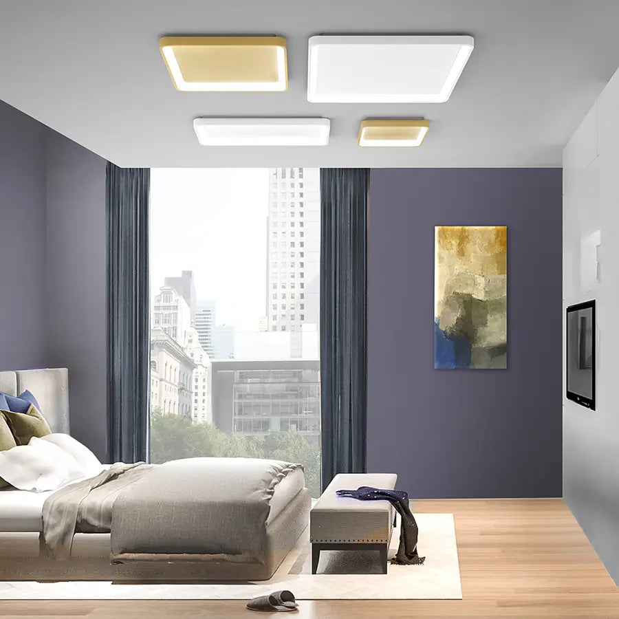 Moderne quadratische LED-Metall-Deckenleuchte für den Innenbereich