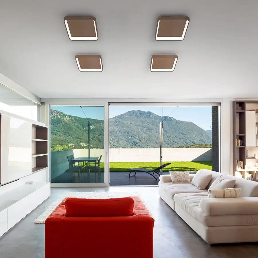 Moderne quadratische LED-Metall-Deckenleuchte für den Innenbereich