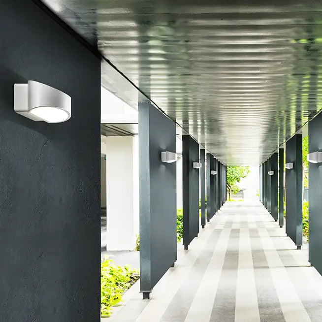 Applique per esterno bianco ruggine antracite led 12w 3000k