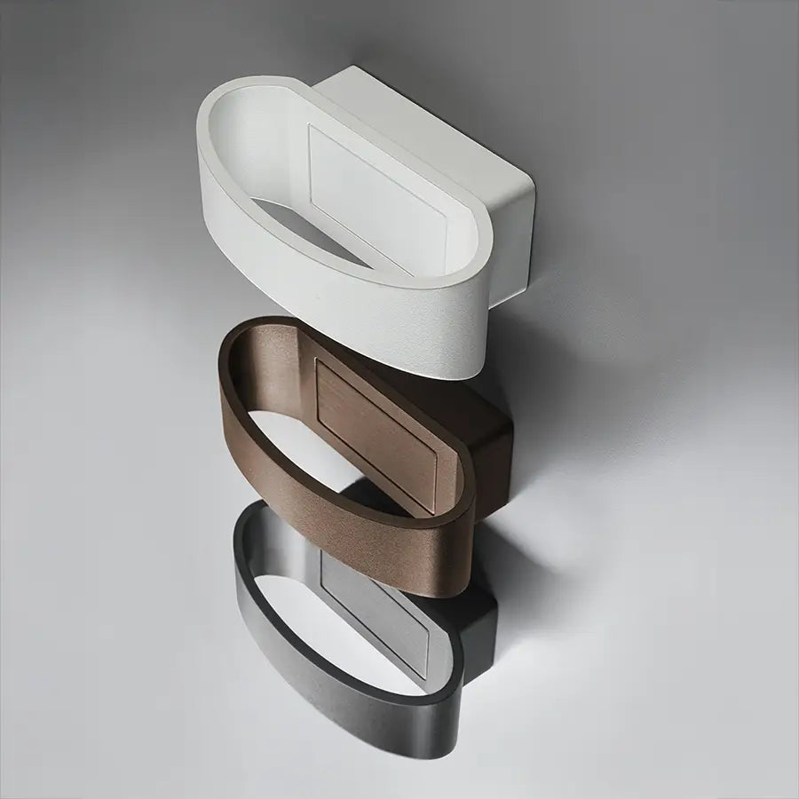 Applique per esterno bianco ruggine antracite led 12w 3000k