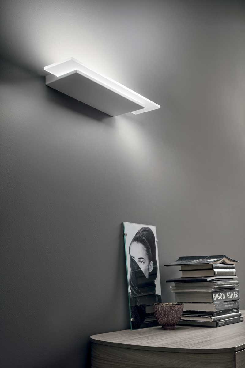 Applique linea light dublight LED 3000k moderna bianca per interni