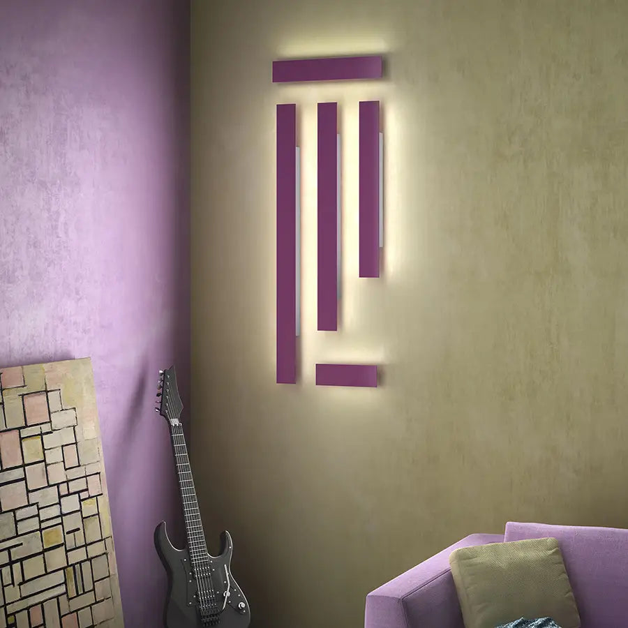 Applique per interno da parete lunghezza 65cm led metallo