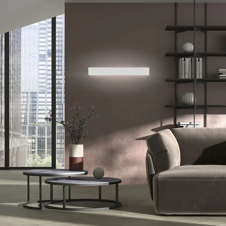 Applique da parete led lunghezza 25cm rettangolare per interni