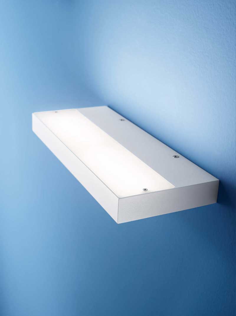 Linealight regolo applique led bianco marrone o alluminio