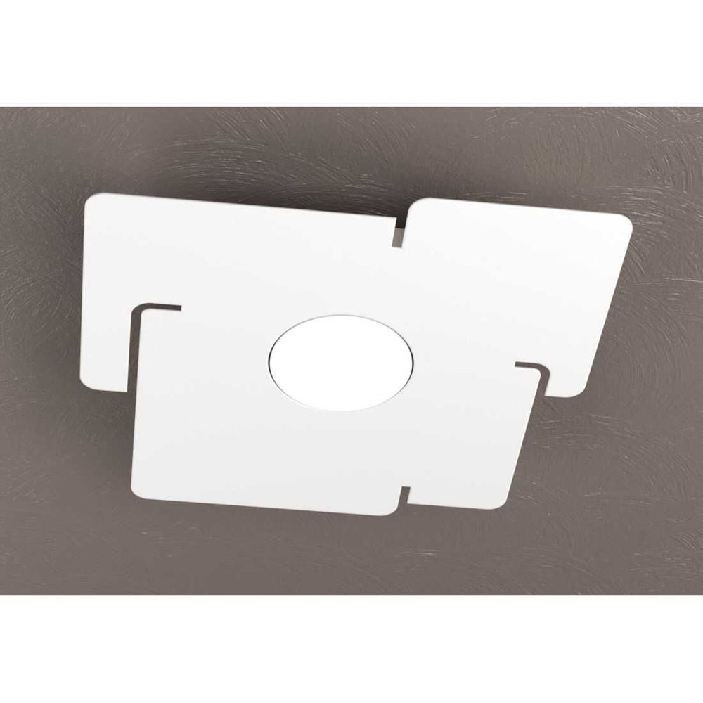 Plafoniera moderna in metallo bianco varie dimensioni GX53 LED